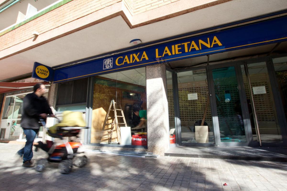 Una sucursal de Caixa Laietana.