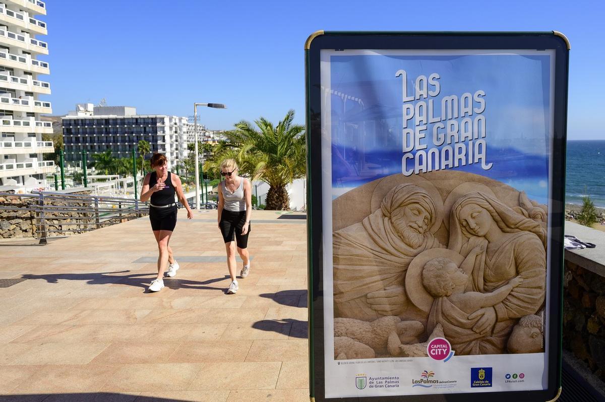 Imagen de la campaña turística promocional de Las Palmas de Gran Canaria en el sur de la Isla.