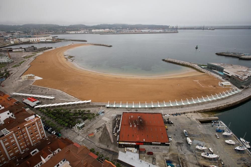 Gijón desde un dirigible