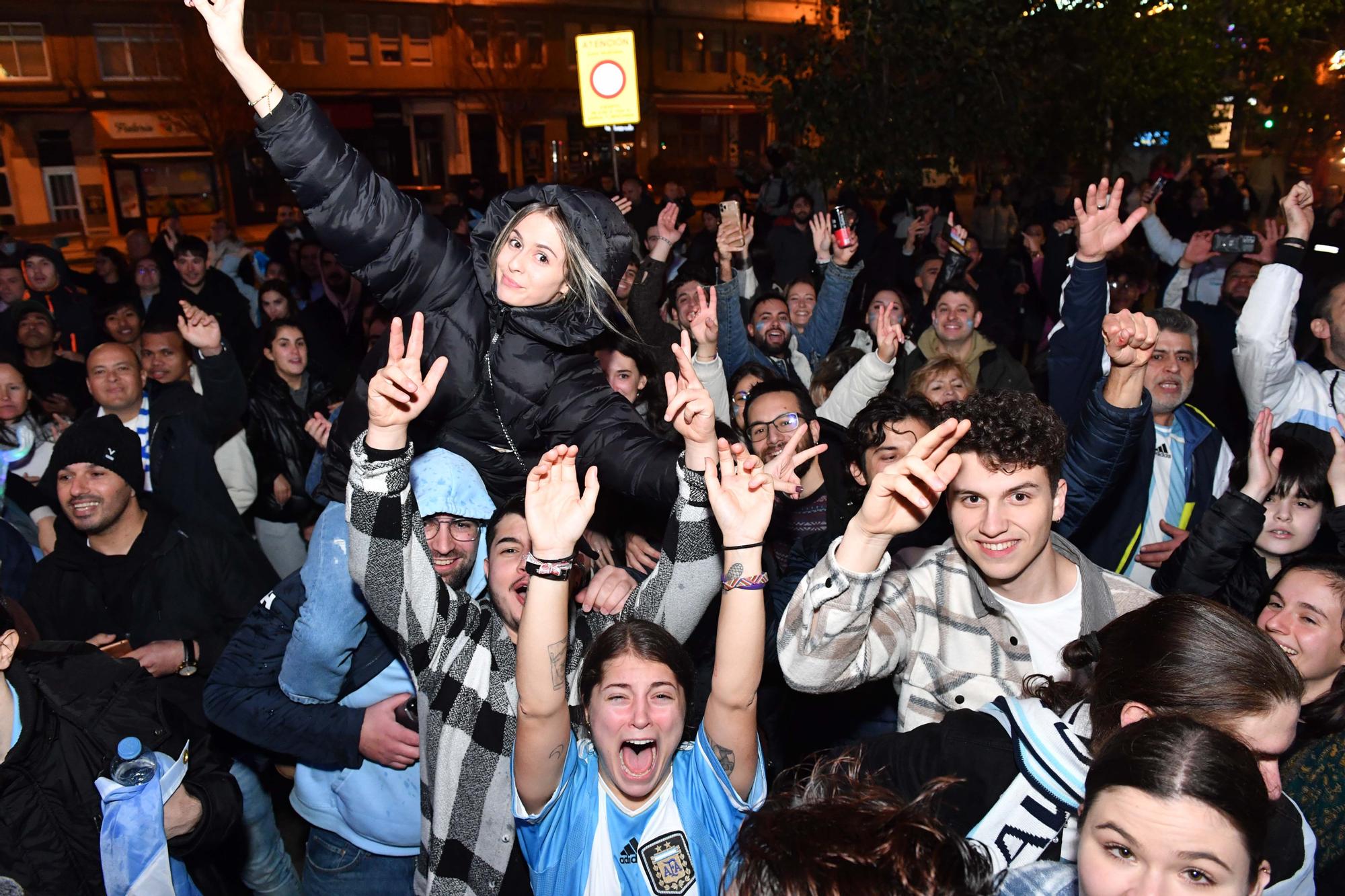 A Coruña celebra la victoria de Argentina en el Mundial