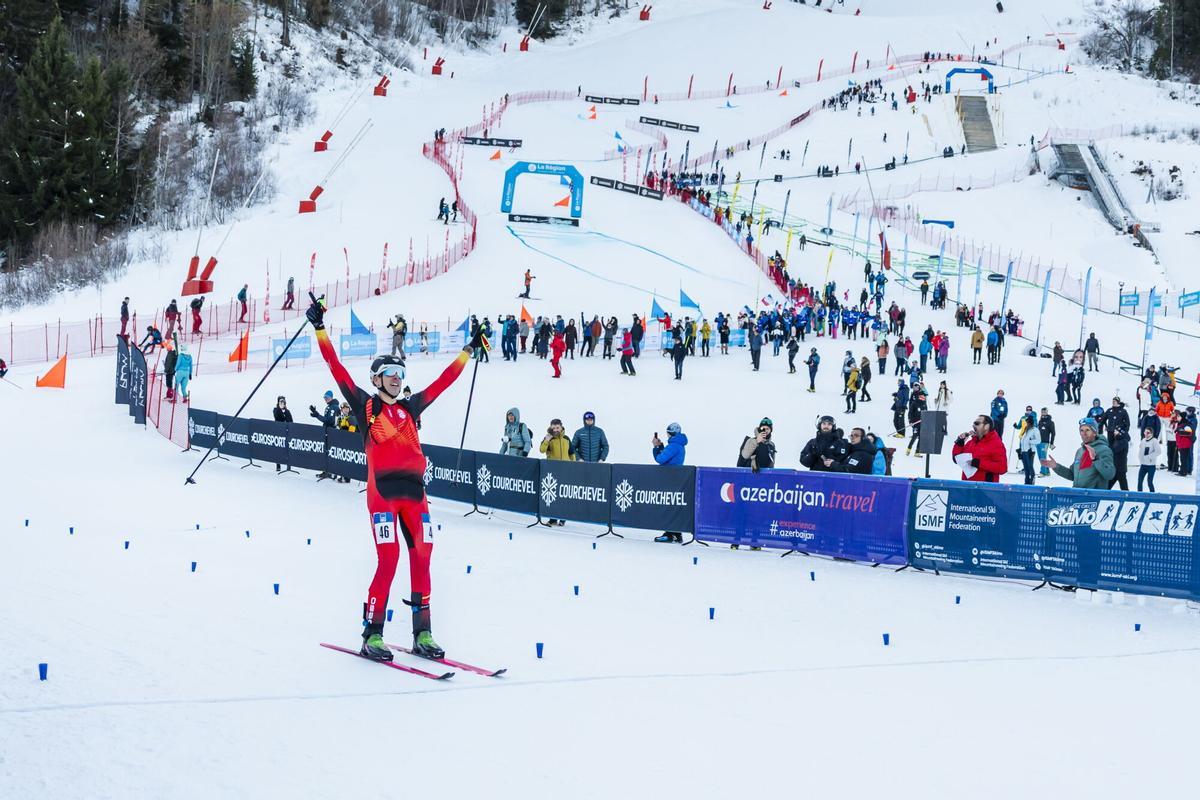 Oriol Cardona, en el Sprint de Courchevel