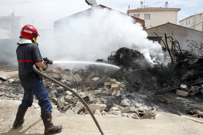 Imágenes del incendio en Alcañiz