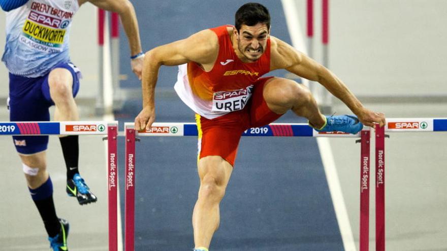 Jorge Ureña, en el Europeo de pista cubierta de Glasgow en marzo pasado.