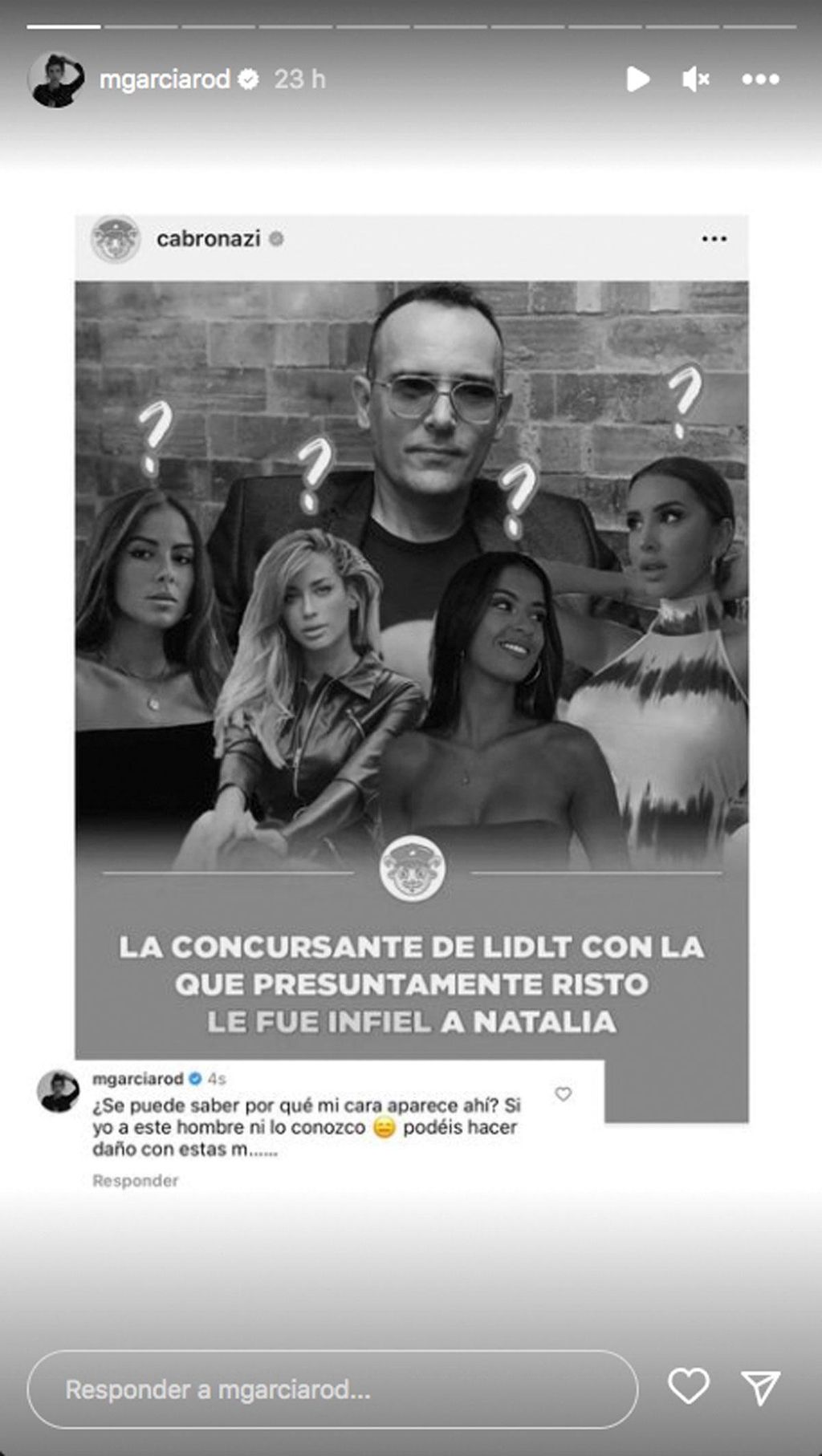 Cabronazi relaciona a varias chicas de 'La isla de las tentaciones' con Risto Mejide y la supuesta infidelidad a Natalia Almarcha.