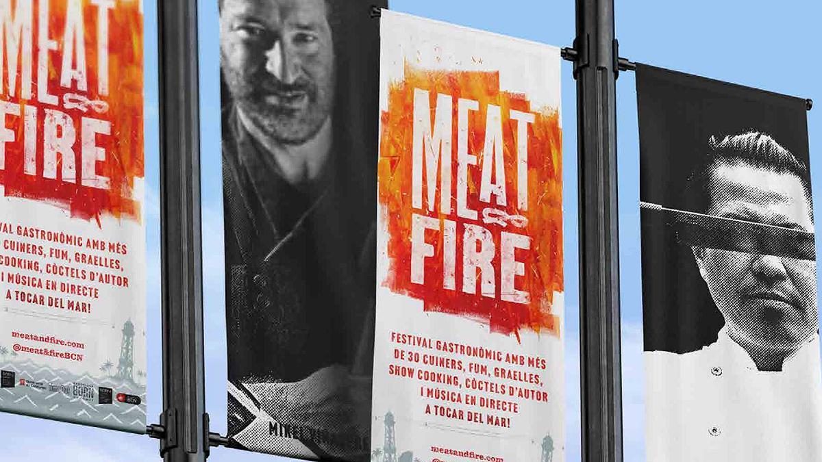 Carteles del Meat &amp; Fire.