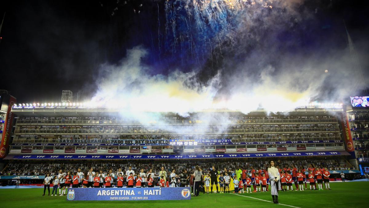 Argentina, durante un amistoso en 2018 previo al Mundial de Rusia disputado en La Bombonera