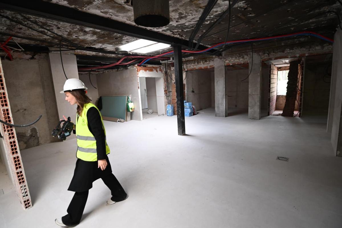 Una de las salas interiores del futuro restaurante de Parque Municipal de Elche