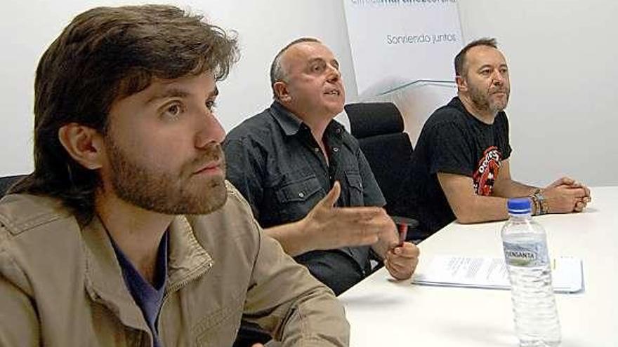 David Blanka, Marino Franco y Aurelio Martínez, ayer, en la presentación.