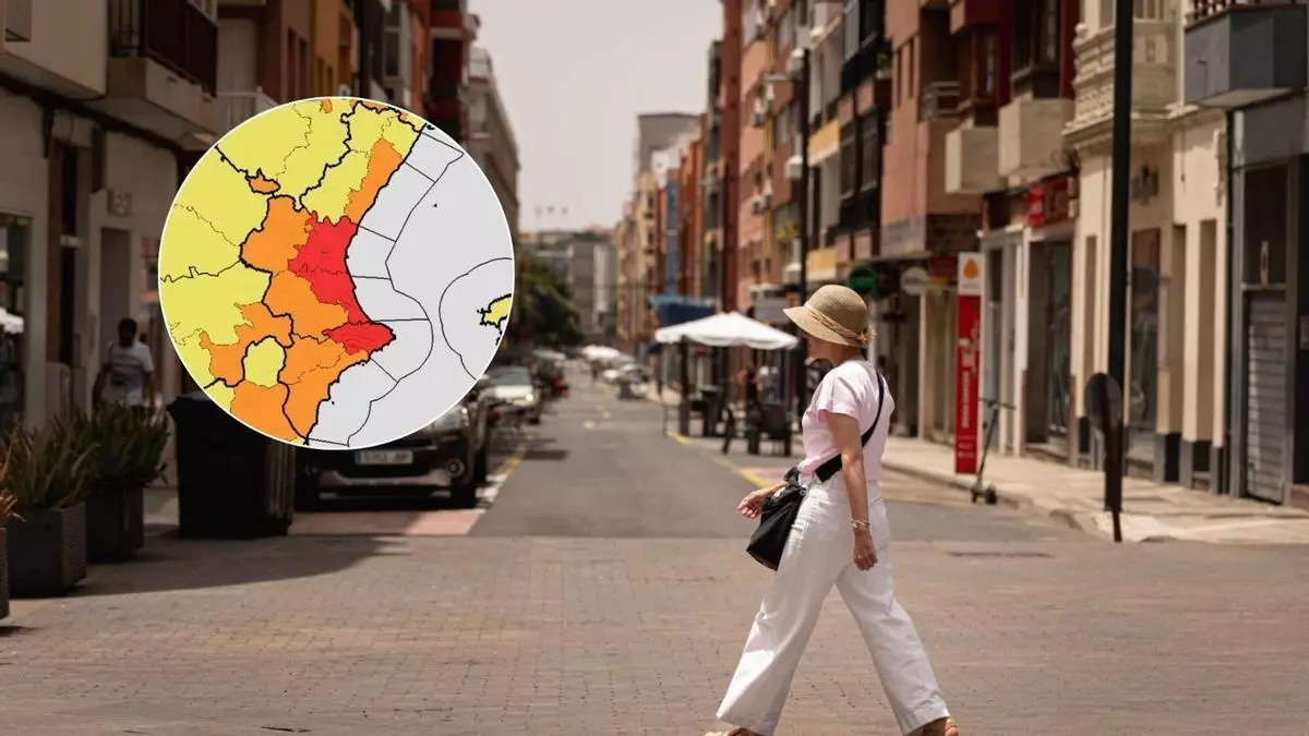 Aemet activa a la Comunitat Valenciana l'avís roig per calor extrema: les temperatures podrien arribar als 44 graus
