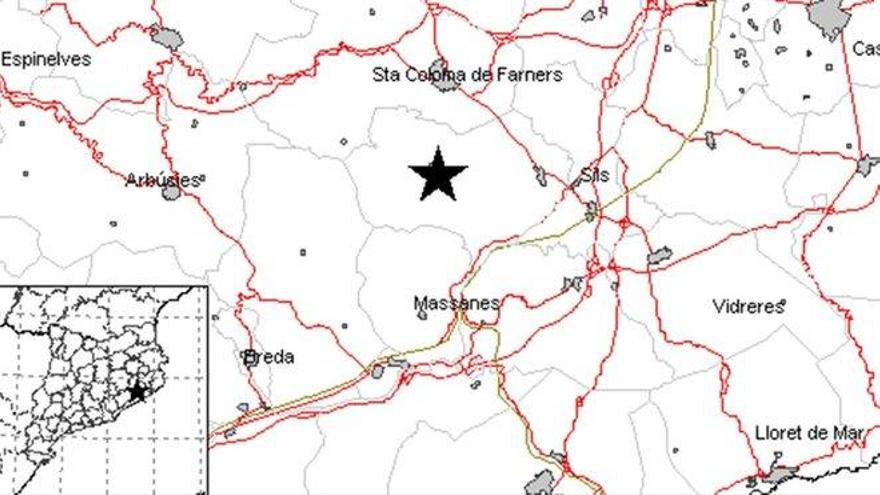 Un terremoto con epicentro en Riudarenes se deja notar en Gerona y Barcelona