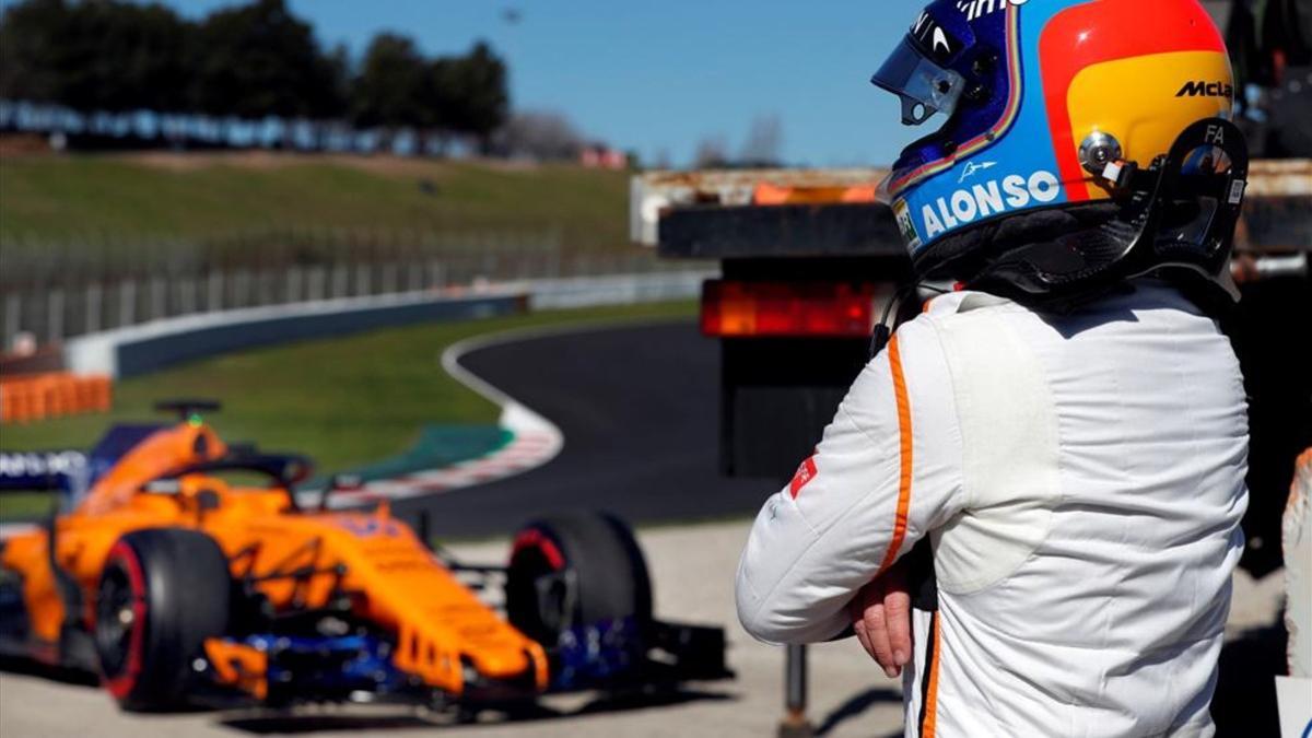 Fernando Alonso, este miércoles en el Circuit