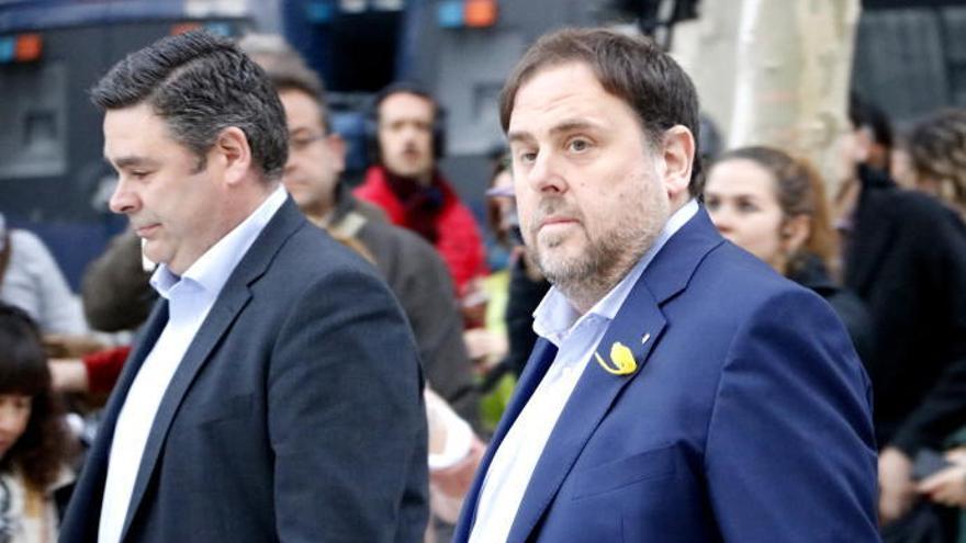 El vicepresident destituït Oriol Junqueras, en arribar a l´Audiència Nacional, el 2 de novembre de 2017