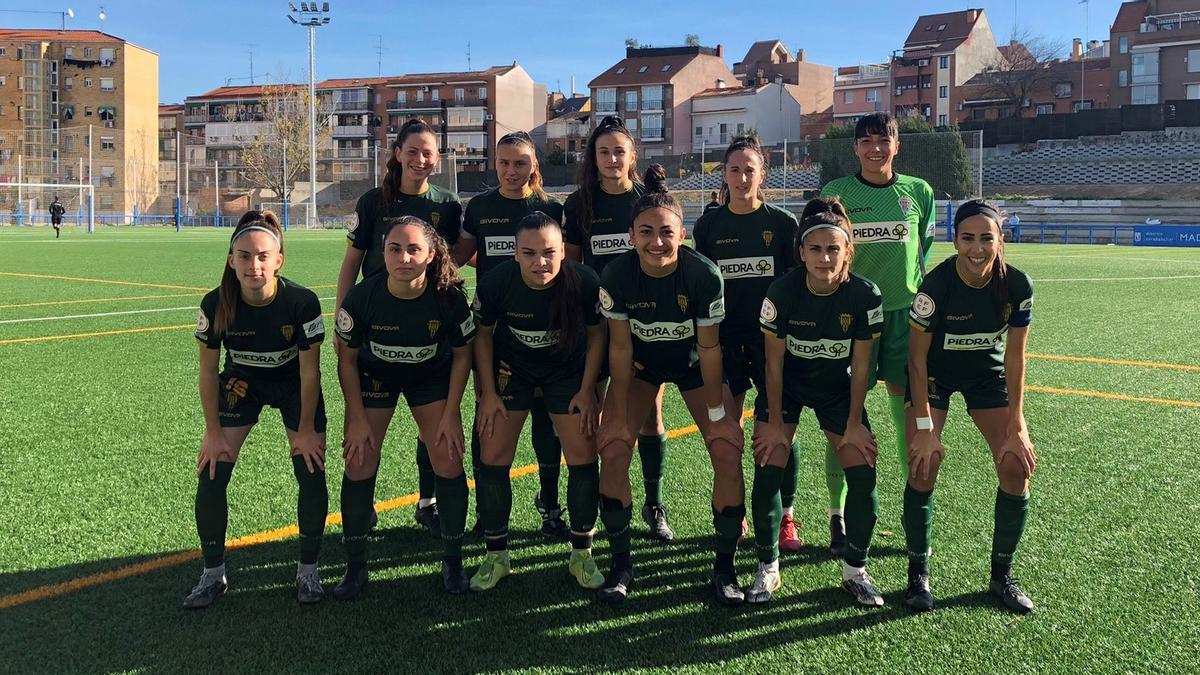 Formación inicial del Córdoba CF Femenino en su partido ante el Madrid B.