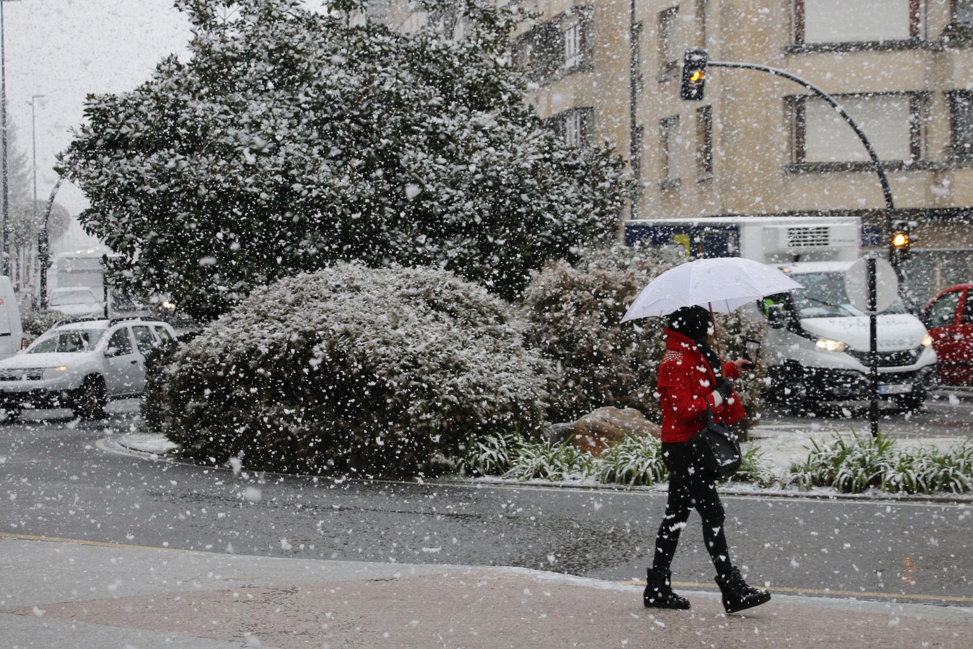 EN IMÁGENES: La borrasca Juliette lleva la nieve casi hasta la costa en Asturias