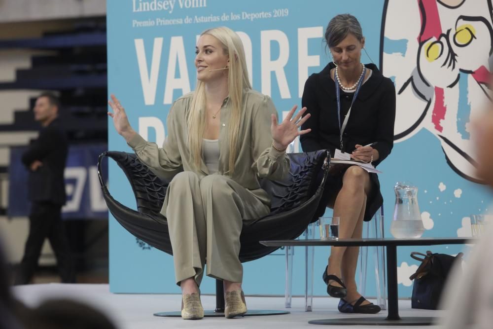 Premios Princesa de Asturias: Encuentro de Lindsey Vonn con estudiantes en Avilés