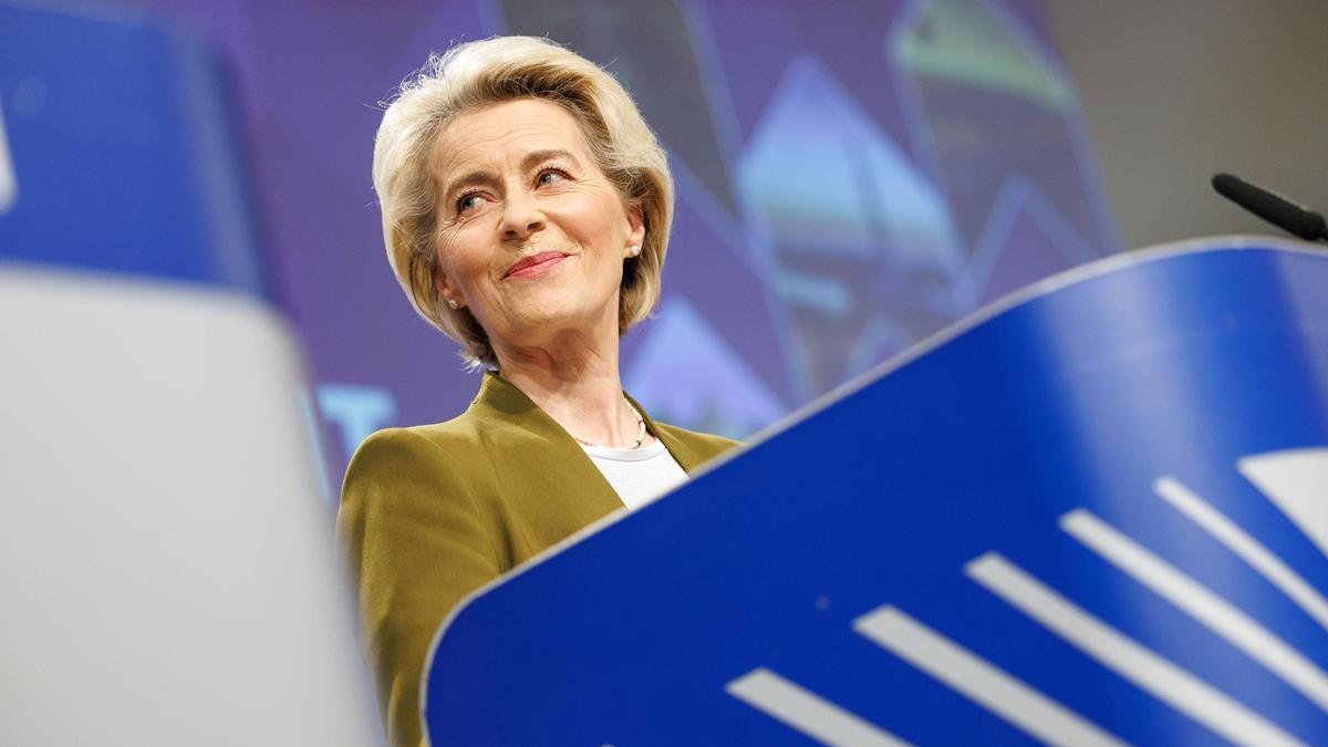 FILED - 08 November 2023, Belgium, Brussels: Ursula von der Leyen, President of the European Commission, speaks during a press conference on the 2023 Enlargement package and the new Growth Plan for the Western Balkans, following the weekly meeting of the