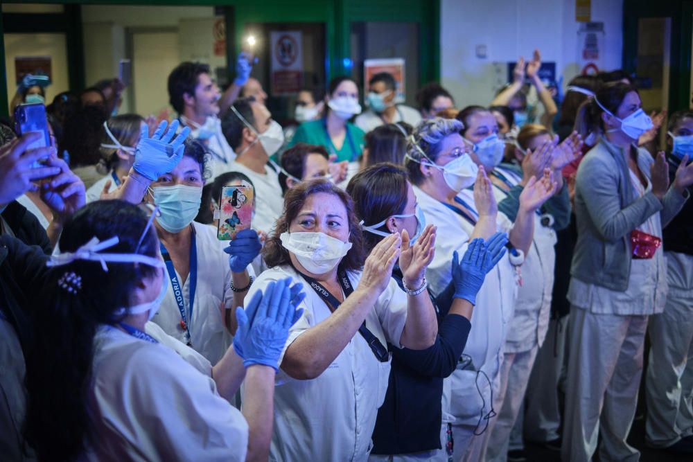 Homenaje a los sanitarios en la Candelaria