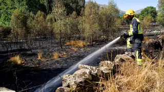 El incendio en Navaluenga, Ávila, afecta a unas 1.500 hectáreas y sigue activo aunque estabilizado