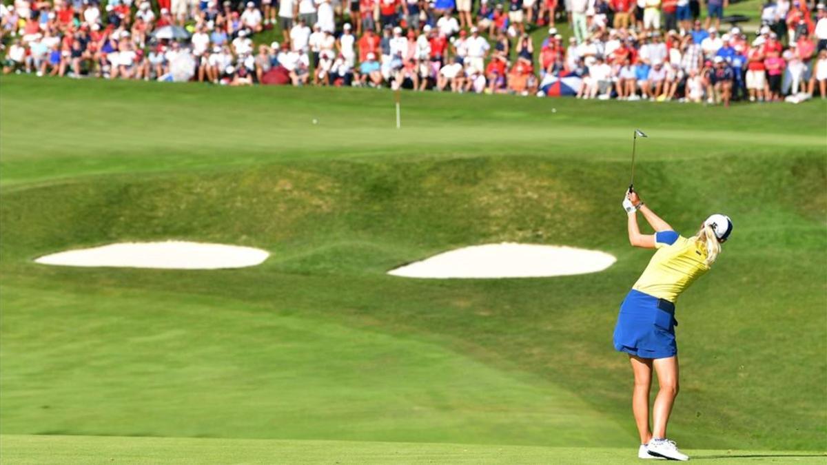 Las jugadoras europeas están cediendo en la Copa Solheim