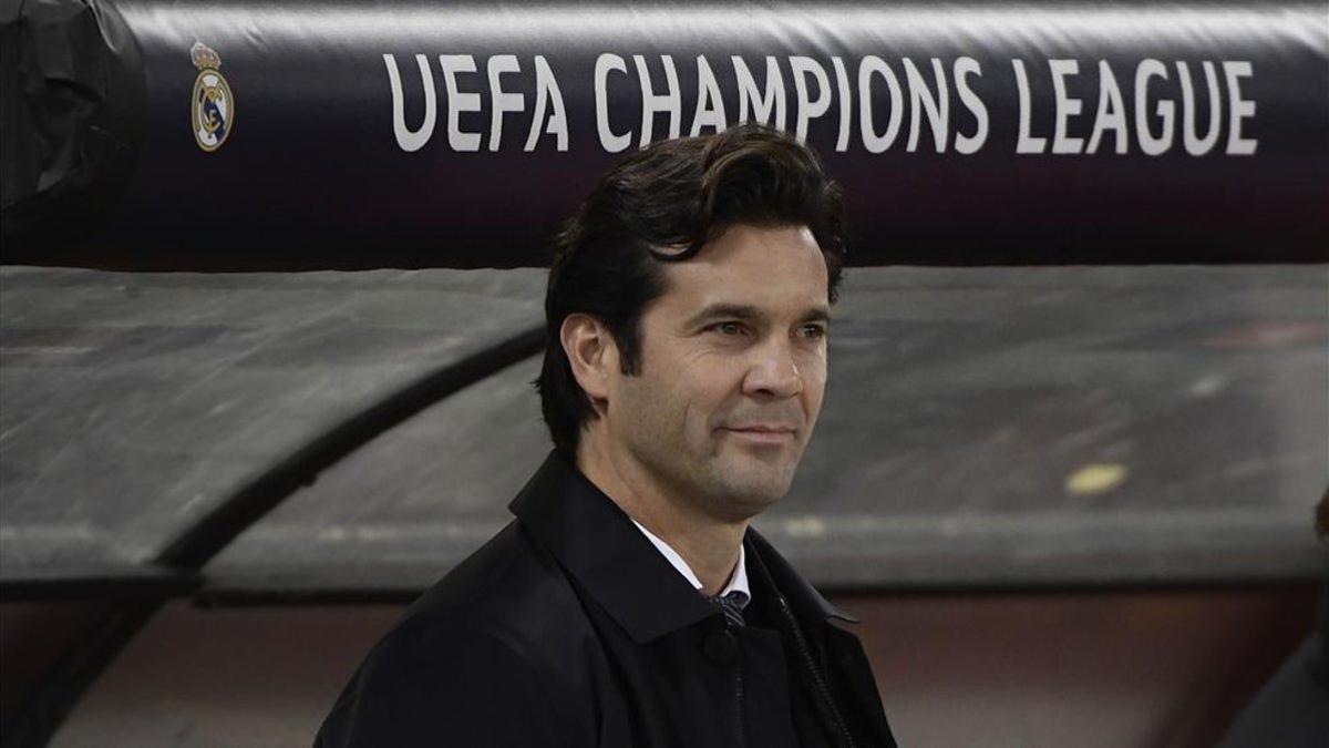 Solari, en el banquillo del Olímpico de Roma