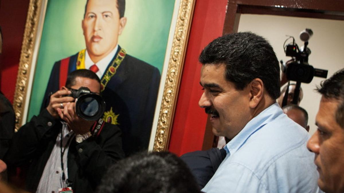 El vicepresidente de Venezuela, Nicolás Maduro, este lunes.