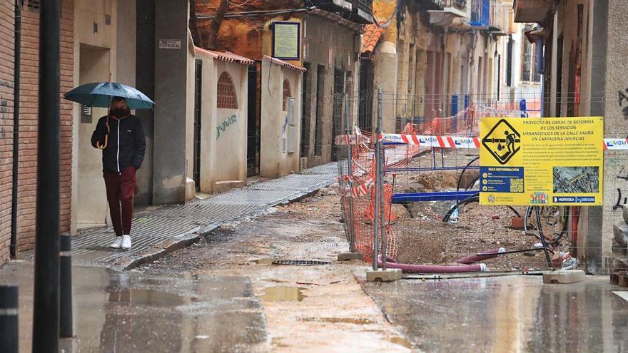 Las obras de
la calle 
Saura.  juan caballero