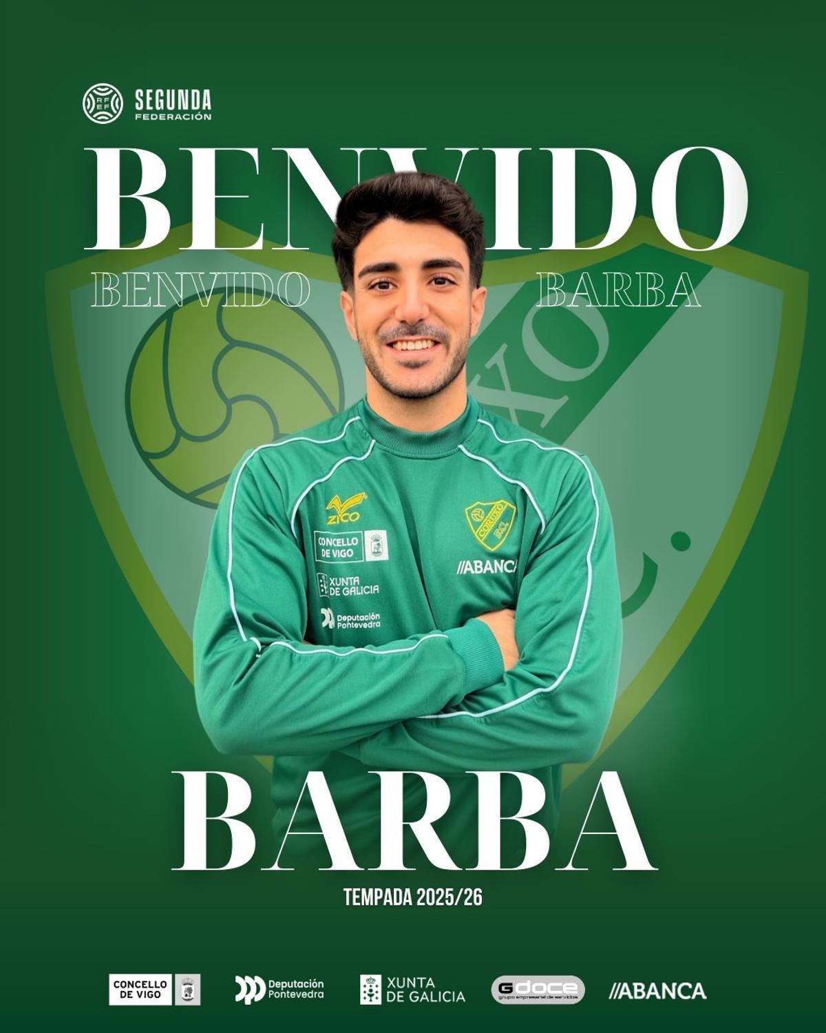 Anuncio del fichaje de Álex Barba.