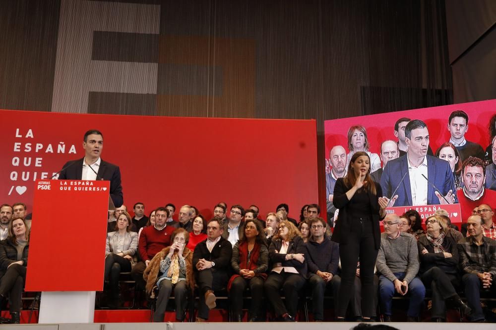 Mitín de Pedro Sánchez en Gijón