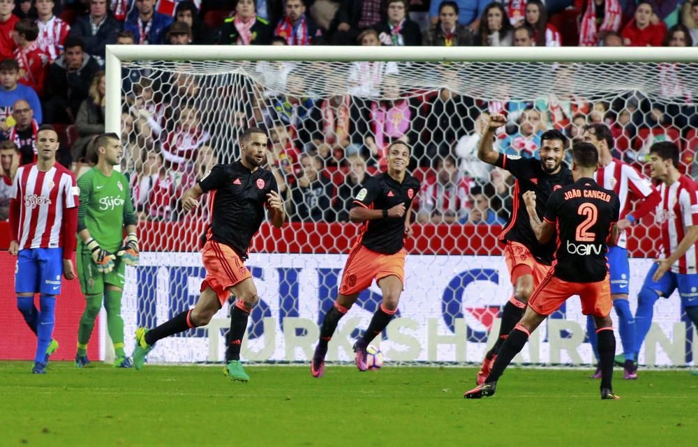 El partido entre el Sporting y el Valencia, en imágenes