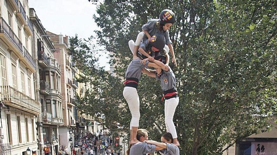 Els Tirallongues de Manresa durant la Diada Castellera de l&#039;any passat