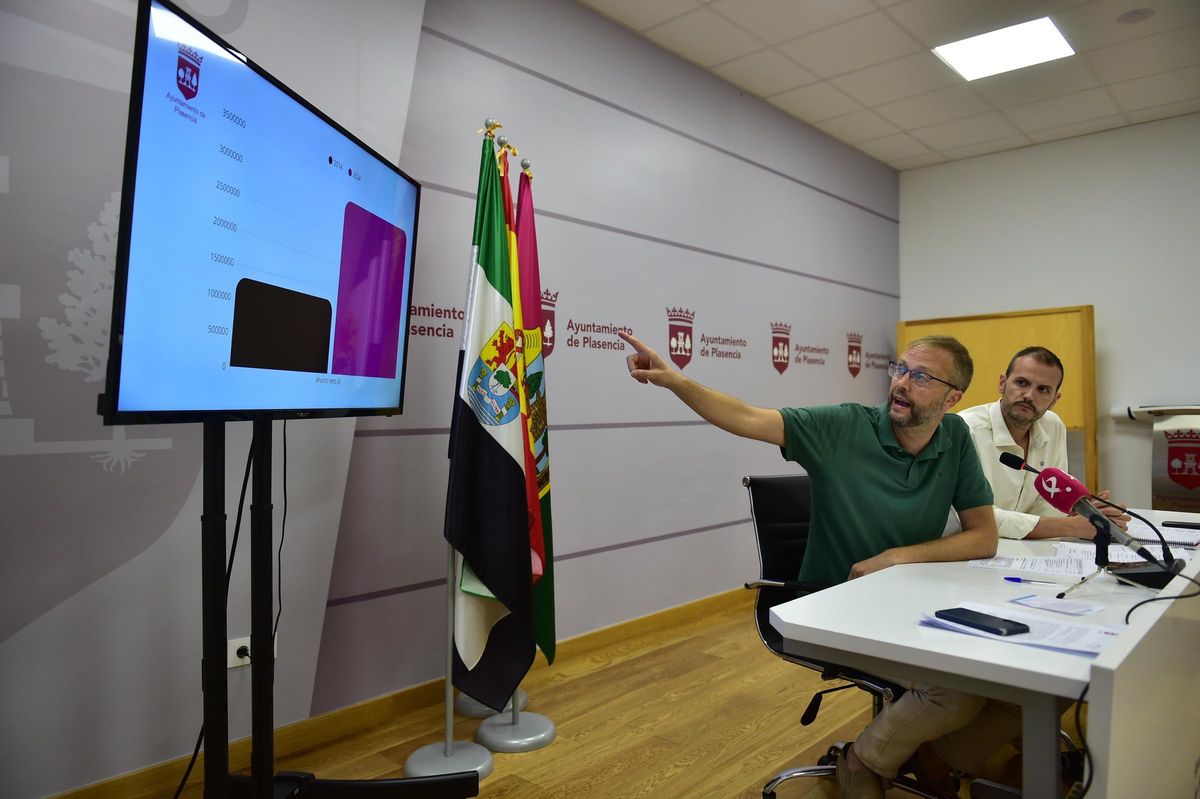 El edil de Hacienda explica los datos de deuda de Plasencia.