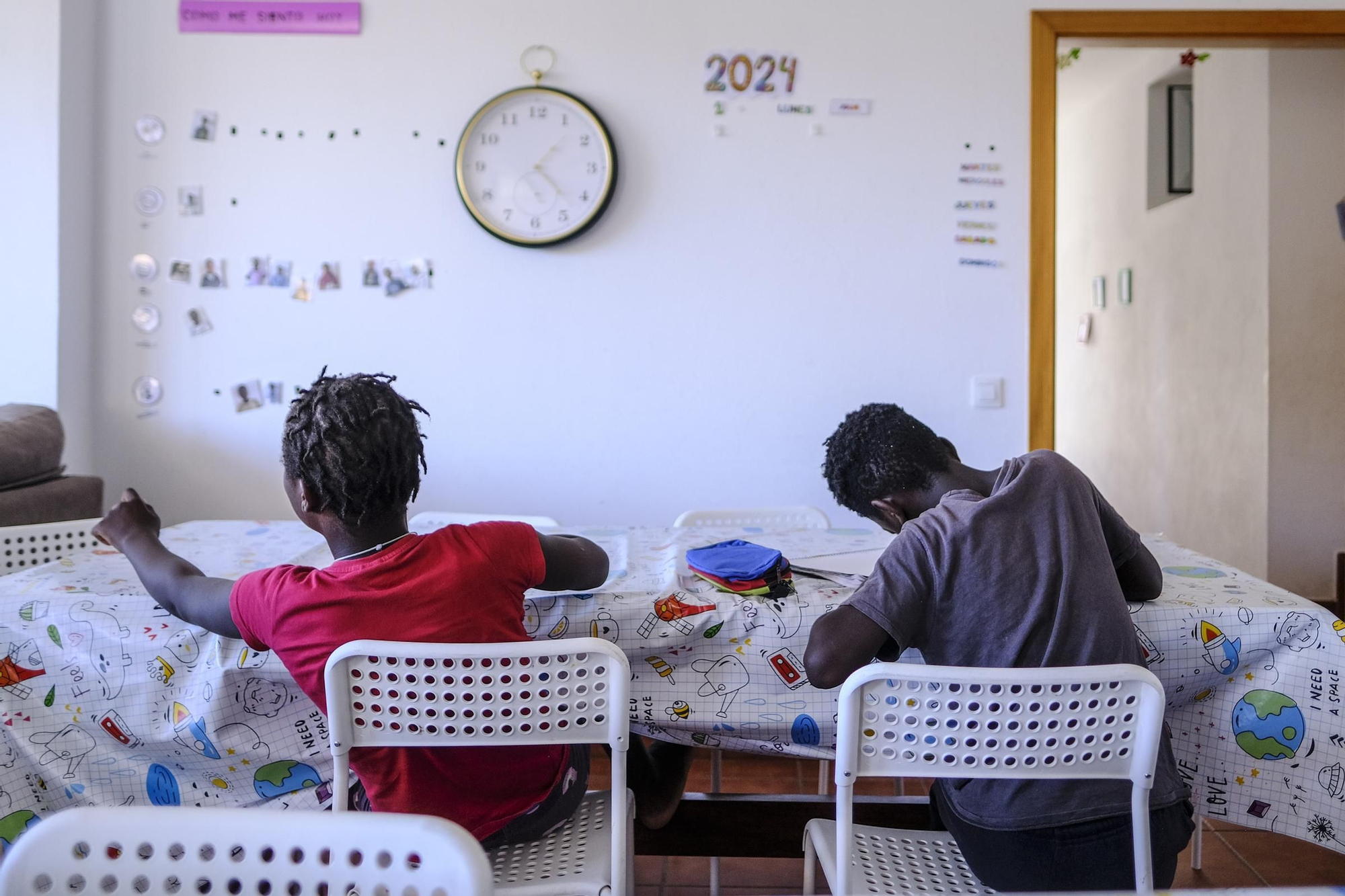 Menores migrantes acogidos en Artenara