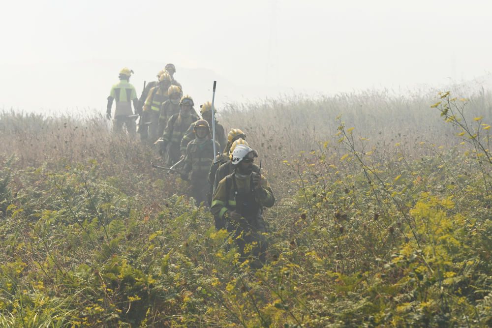 Un incendio en Visma, el segundo en ocho días, calcina 16.000 metros cuadrados.