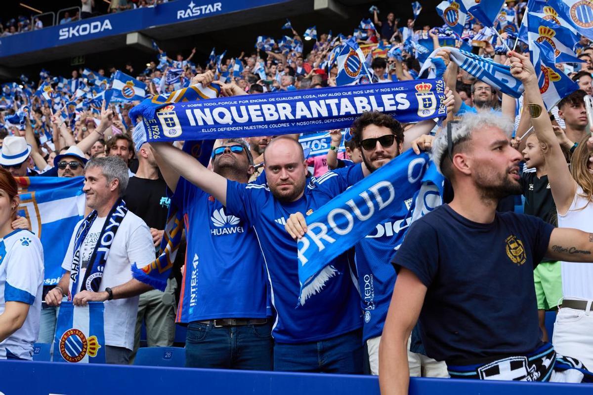 RCD Espanyol - Real Oviedo, final por el ascenso a Primera, en imágenes.