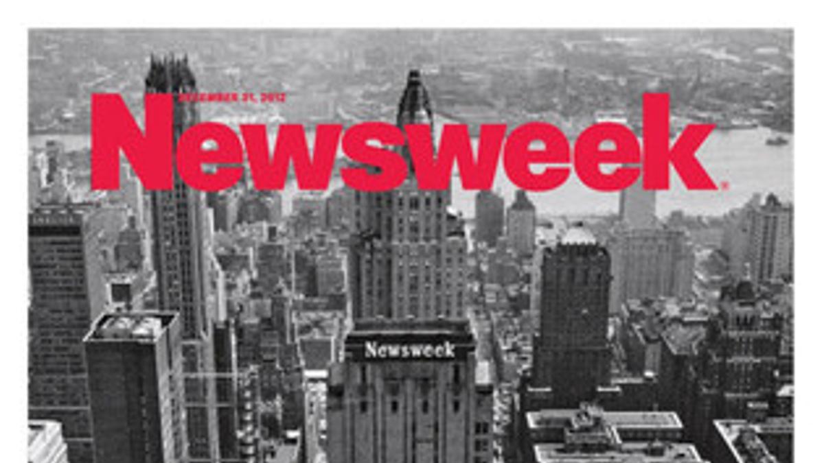 La portada de la última edición en papel de la revista 'Newsweek'.