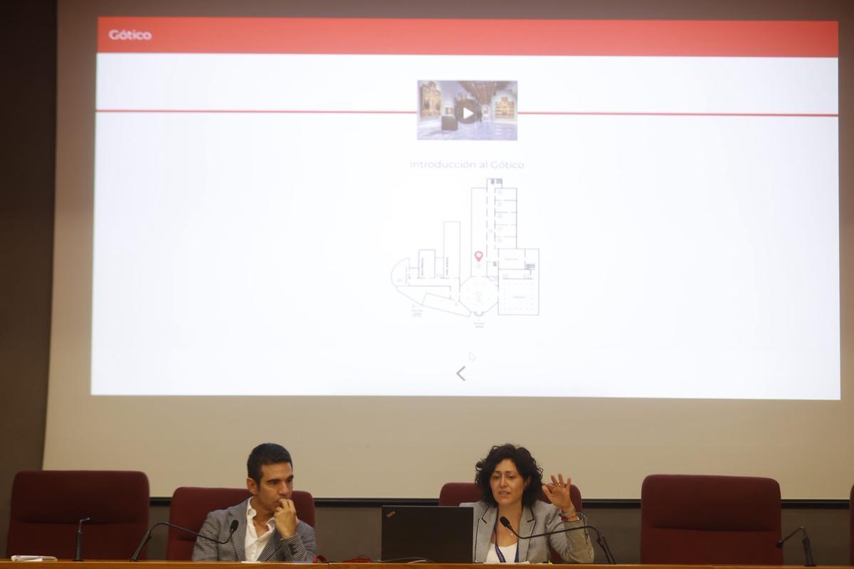 Pablo González Tornel, director del Museo de Bellas Artes de València, durante la presentación de los nuevos recursos para el visitante.