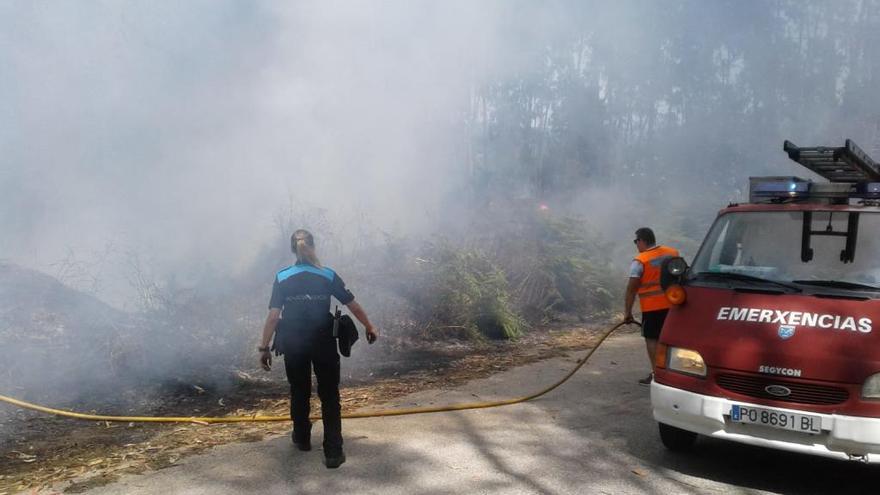 Fuego en la Serra da Magdalena. // FDV