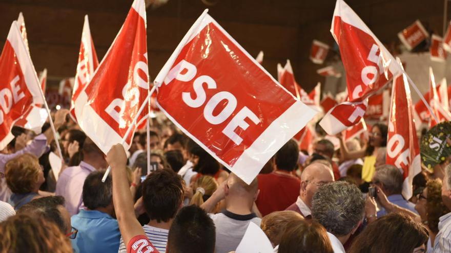 Imagen de un mitin del PSOE.