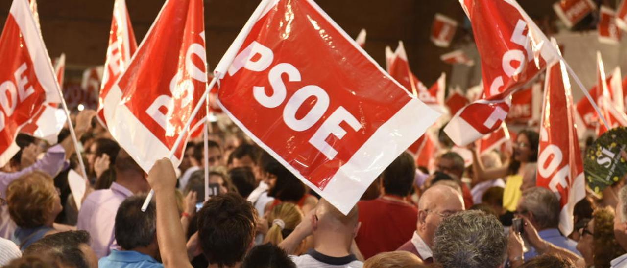 Imagen de un mitin del PSOE.