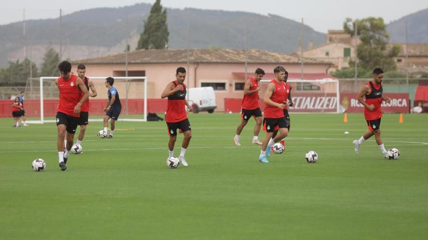 Ángel, junto a Gio y Grenier durante la sesión de este miércoles en Son Bibiloni.