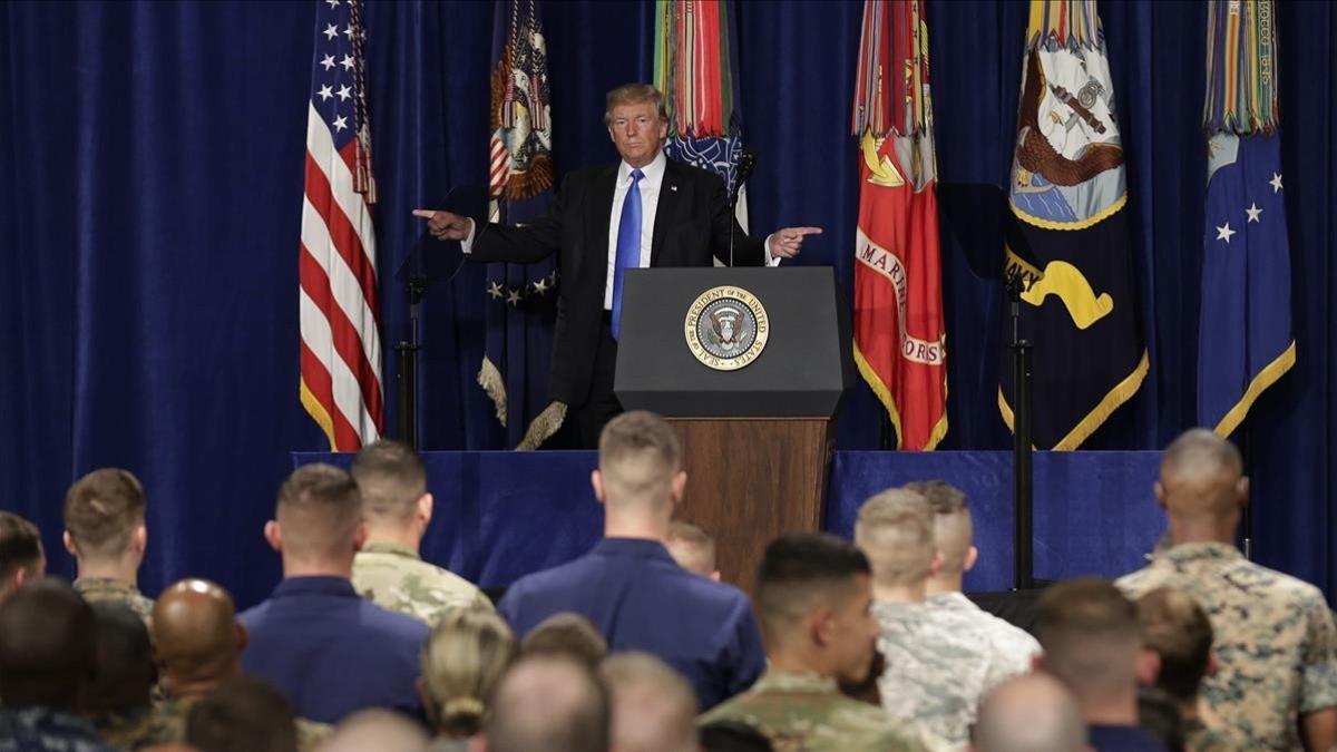 Trump anuncia su estrategia en Afganistán, el lunes 21 de agosto.