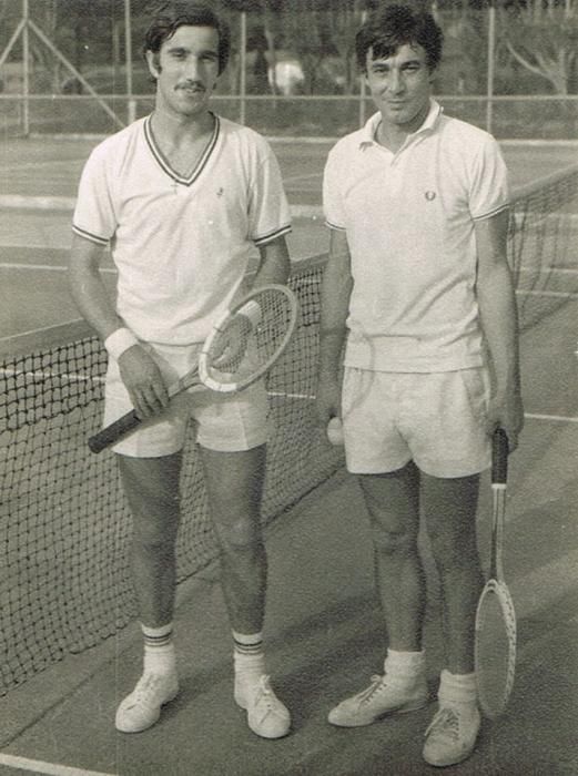 Fernando Rey y Genaro Borrás antes de un partido de tenis // FdV