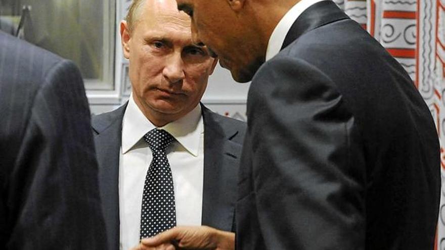 Obama i Putin conversen als passadissos de Nacions Unides, ahir