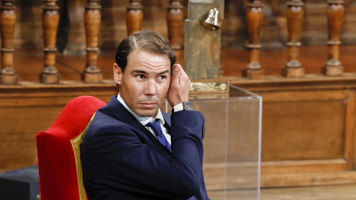 Rafa Nadal, en un acto posterior con Felipe VI