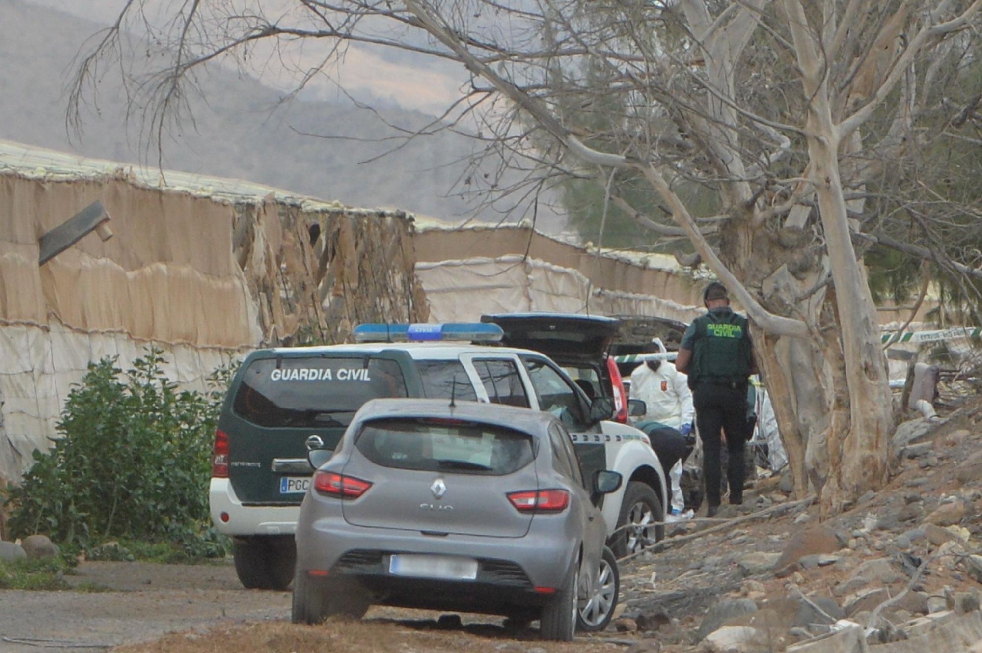 Vehículo calcinado con un cadáver en su interior en Pozo Izquierdo (13/09/2021)