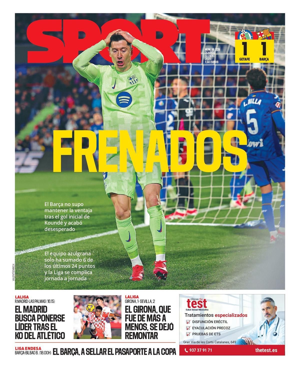 La portada de SPORT de hoy