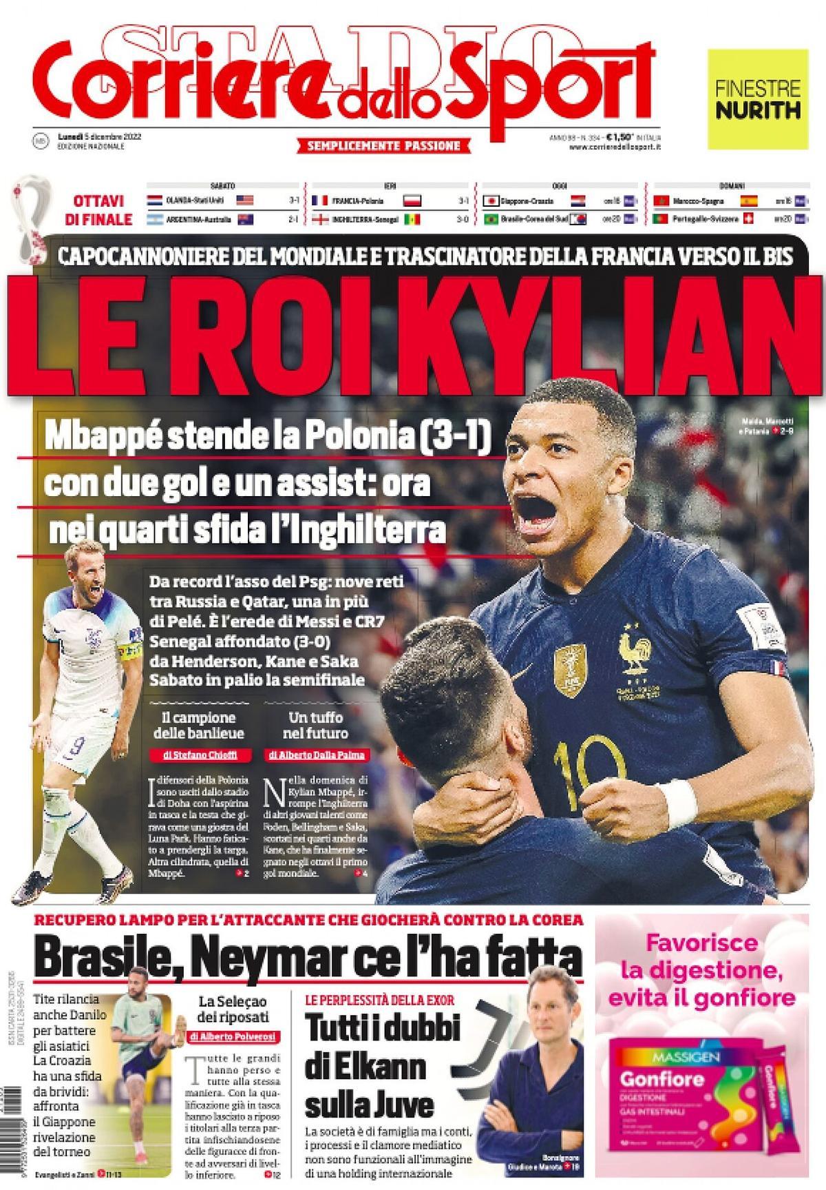 La prensa internacional, rendida a Mbappé e Inglaterra