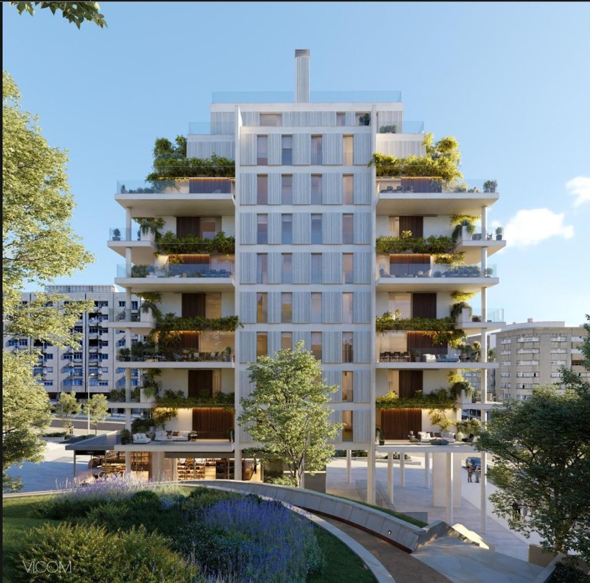 Recreación del edificio de Terrazas de Romero Donallo