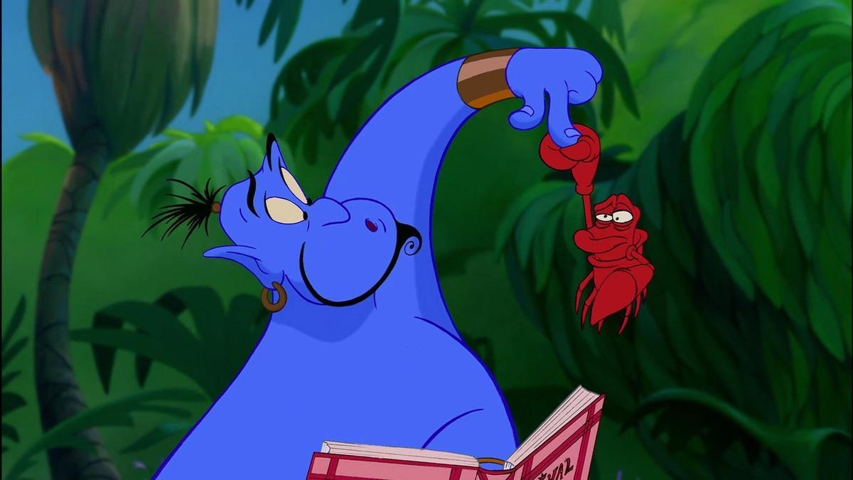 El cangrejo Sebastian en Aladdin
