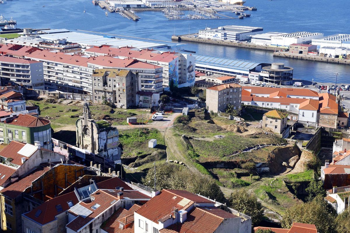 Vista aérea del estado actual del Barrio do Cura